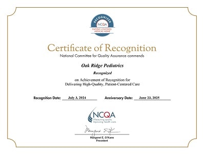 NCQA Certificate of Recognition