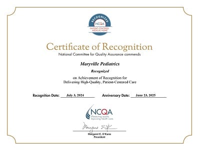 NCQA Certificate of Recognition