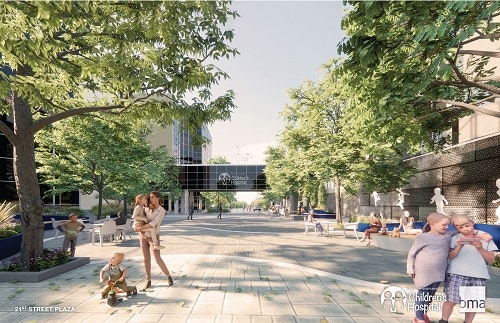 21st Street Pedestrian Plaza Artist's Rendering